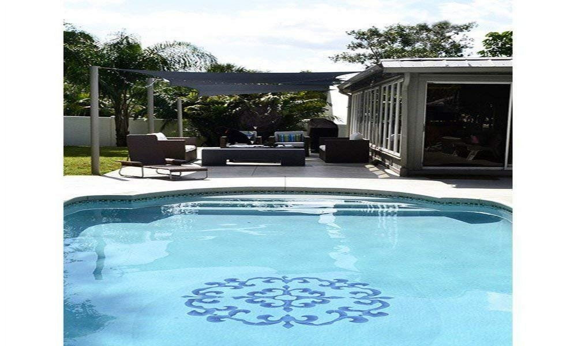 Artistry in Mosaics Tuscan Medallion Ceramic Swimming Pool Mosaic 42" x 42", Blue