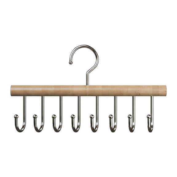 Belt Hanger for Closet, Belt Organizer with 8 Hooks, Tie and Belt Rack, 11.02 x 6.69 Inch