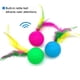 thumbnail image 4 of Paquete de 5 pelotas de juguetes para gatos, coloridas pelotas de esponja de Golf, pelotas de plumas para gatos, juguetes interactivos para hacer ejercicio, colores brillantes, 4 of 5