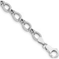 thumbnail image 1 of 14K White Gold Fancy Bracelet (7 X 8) Made In Turkey sf2098-7, 1 of 5