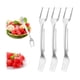 thumbnail image 2 of 2 in 1 Watermelon Fork Slicer, Dual Head Fruit Forks Slicer Knife Fruit Vegetable Tools for Family, 2 of 5