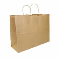 thumbnail image 5 of Jet Paper Bags [100 Pcs] 16" x 6" x 12"H Brown Virgin Kraft Paper Shopping Bags with Twisted Handles for Gift, Merchandise, Birthday, Christmas, Wedding, Party Favor, Thank You and More -Lola, 5 of 9