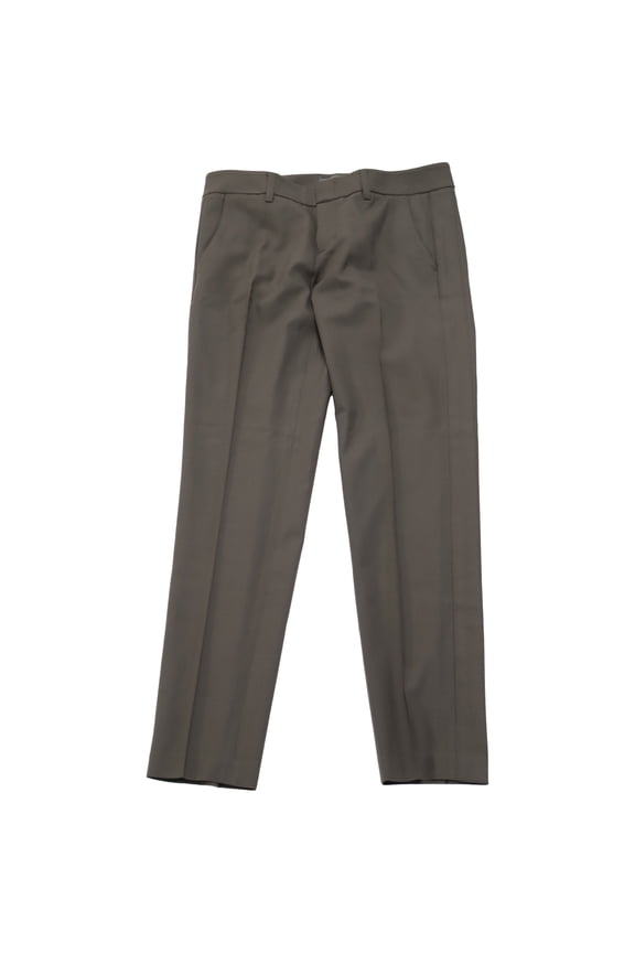 Pre-Owned Vince Straight Cut Trousers in Brown Wool