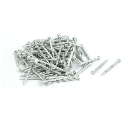 1.5-inch Length Carbon Steel Point Tip Wall Cement Nails Silver Tone 200pcs