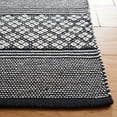 thumbnail image 2 of SAFAVIEH Montauk Topher Solid Cotton Runner Rug, Black/Ivory, 2'3" x 9', 2 of 8