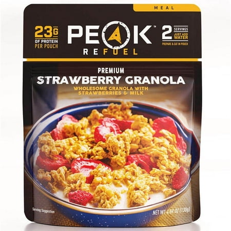 Peak Refuel | Freeze Dried Backpacking and Camping Food | Amazing Taste | High Protein | Quick Prep | Lightweight Strawberry Granola Breakfast (Best Freeze Dried Backpacking Food Reviews)