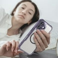 thumbnail image 6 of Case for iPhone 16,Full-Body Rugged Carbon Fibre Protective Clear Back Hybrid Magnetic with Wireless Charge Shockproof Protector Phone Case for iPhone 16,6.1 inch 2024 (Purple), 6 of 17