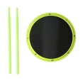 thumbnail image 4 of Almohadilla de práctica para tambor de 12 pulgadas para practicar en caja, ideal para regalar, profesional, para el hogar. Verde brillante, 4 of 9