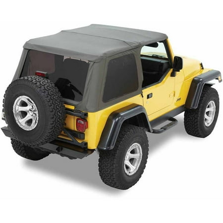 Bestop Door Sill - Bestop 56820-35 Jeep Wrangler 2-Door with Tinted Windows Trektop, Replacement Top, Black Diamond