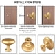 thumbnail image 3 of 2 manijas doradas para gabinete de cocina, perillas redondas para muebles, manijas para gabinetes de cocina de oro mate, perillas para puertas de cocina, perillas para cajones vintage de 30 mm para, 3 of 5