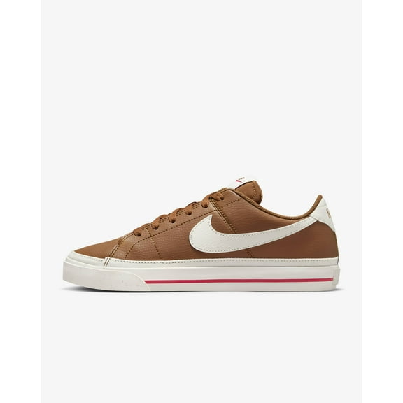 Nike Court Legacy Next Nature Women's Shoes (DH3161-200, Light British Tan/Fire Red/Sail) Size 10.5