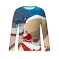 thumbnail image 4 of Blusas y camisas de manga larga con cuello redondo para hombre, blusa informal de manga larga con cuello redondo y estampado, blusa de poliéster para hombre, 4 of 4