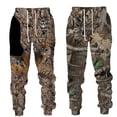 thumbnail image 4 of Pantalones largos con estampado 3D para hombre, ropa deportiva informal de camuflaje para acampar al aire libre, caza de animales salvajes, ciervo, jabalí, pesca y Fitness, 4 of 5