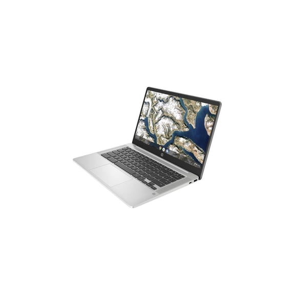 HP Chromebook 14a-na0200nr, 14" HD , Intel Celeron N4120, 4 GB LPDDR4 RAM, 64 GB eMMC, Chrome OS, Mineral silver cover, natural silver keyboard frame, 60F57UA#ABA