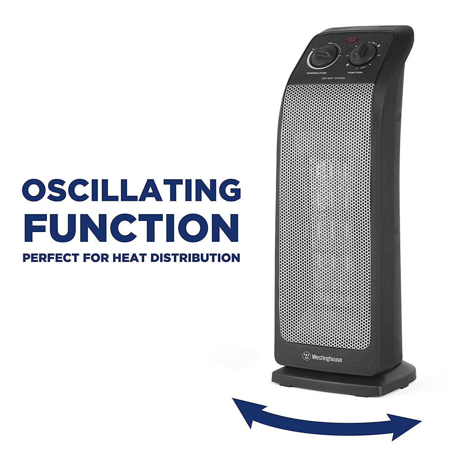 Ceramic Space Heater Energy Efficient Personal Tower Oscillating 19/" Westinghous