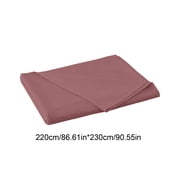 PONPRNGY Solid Color Cotton Flat Sheet Only Queen Size, Soft Washed Cotton, Cooling Breathable Bed Sheet 1pc
