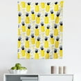 thumbnail image 1 of Exotic Tapestry, Pineapples Tropic Accents Coastal Theme Beach Island Fruit Kitchen Graphic, Fabric Wall Hanging Decor for Bedroom Living Room Dorm, 5 Sizes, Yellow Grey Black, by Ambesonne, 1 of 1