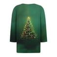thumbnail image 4 of Ailaofu Hauts pour Femmes à Manches 3/4 Décontractés Henley Col T-Shirts Manches 3/4, 4 of 5