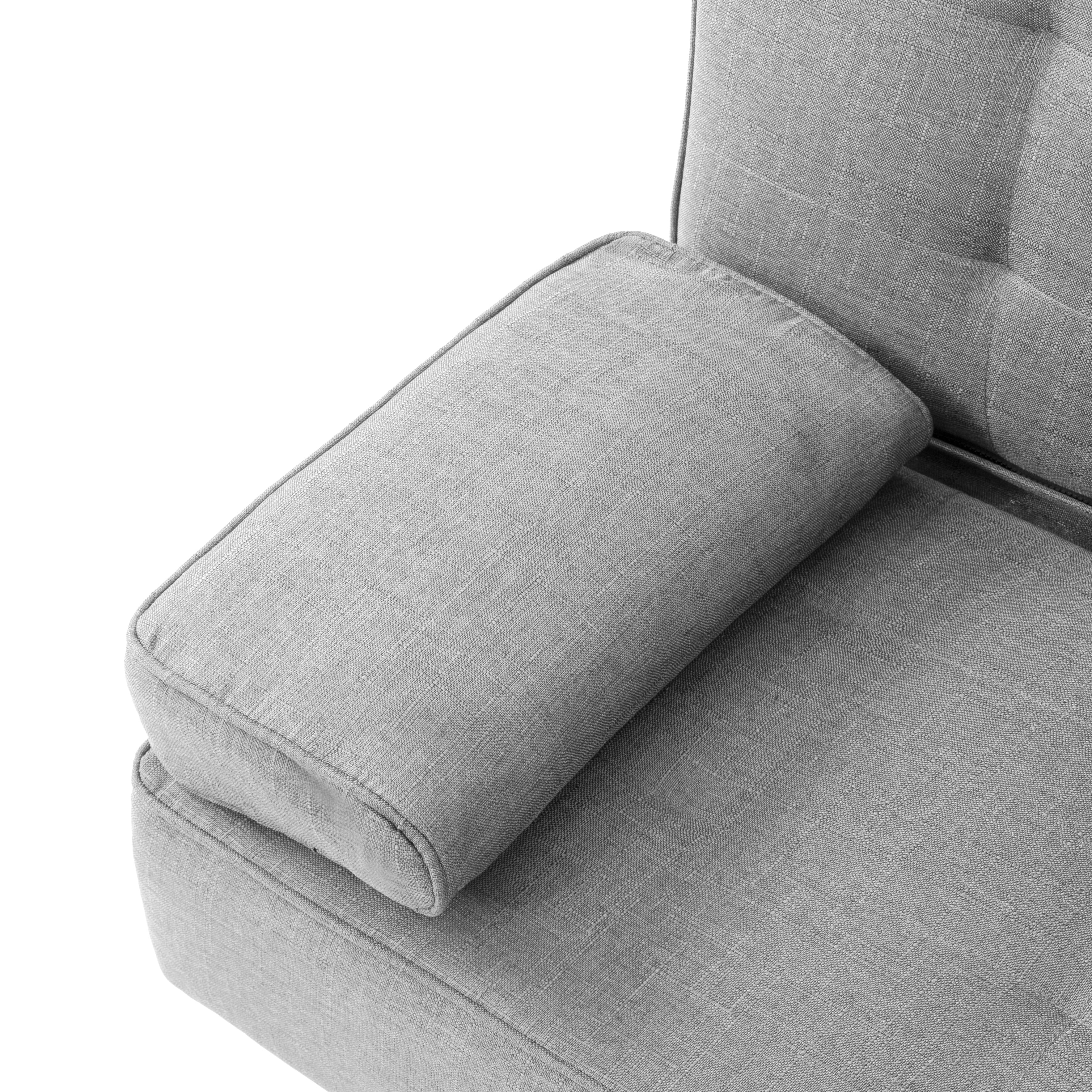 Gewnee 65.35" 3‑in‑1 Convertible Futon Sleeper Sofa,Sofa Bed with Cup Holders & Storage Bag ,Polyester Foldable Sleeper Couch with Adjustable Backrest for Small Apartments & Office，Light Grey