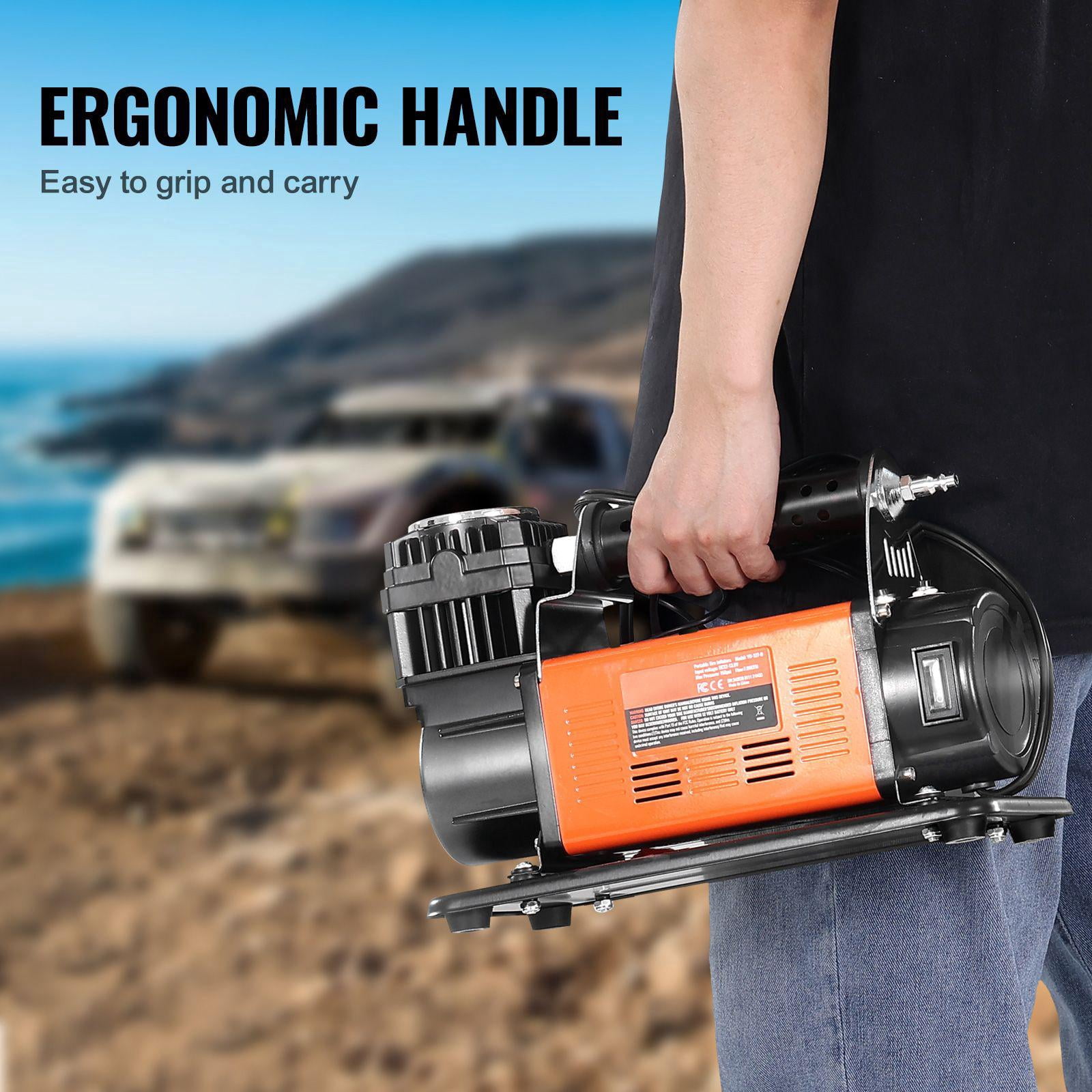 12V Heavy Duty Air Compressor Tire Inflator Kit Digital Pressure Gauge 7.06 CFM Portable Pump 150PSI Off Road Air Pump Adapter for Trucks Cars SUVs 4WDs Motorhomes