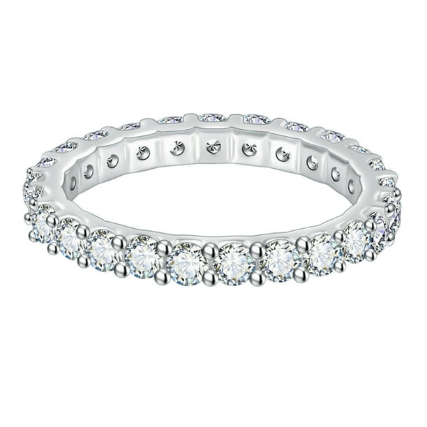 Sonducket Anillo de bodas de cristal Vintage, Club de baile, novia, fiesta de aniversario, joyería de moda, accesorios de regalo para madre e hija Ropa, zapatos y accesorios Miscelánea talla 8 Sonducket AP010765-03B
