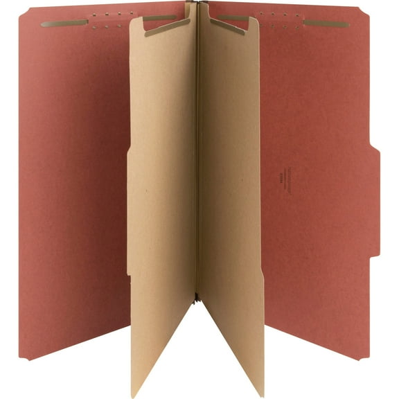 Nature Saver, NAT01054, Legal Size Expansion Classification Folders, 10 / Box, Red