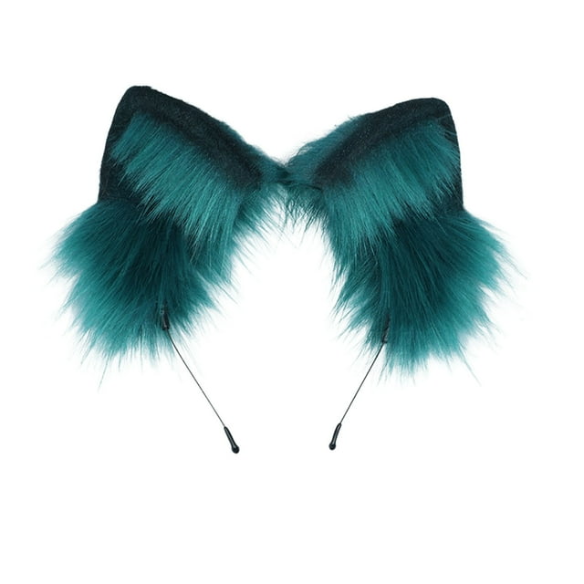 Ensemble de Serre-Tête et Queue Oreilles de Chat pour Accessoires de Fête d'Halloween Performance Présentation Embellissements