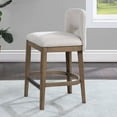 thumbnail image 5 of American Woodcrafters Bistro Brown Solid Wood and White Fabric 24-inch Bar Stool, 5 of 11