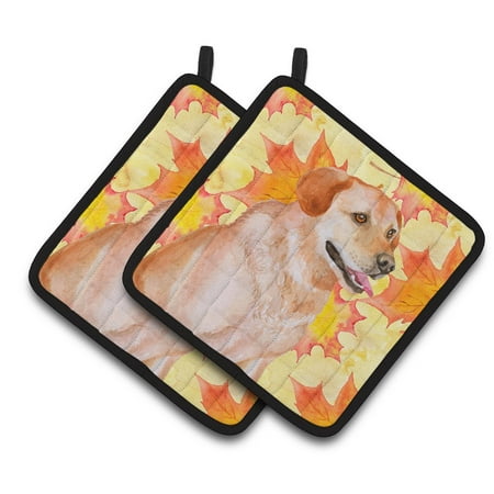 

Caroline s Treasures Labrador Retriever Fall Pair of Pot Holders