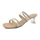 thumbnail image 2 of Nuevos zapatos de tacón alto con tacón transparente y pantuflas con punta cuadrada Wmkox8yii  ytu1171, 2 of 8