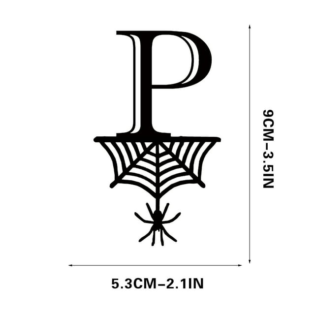 Halloween 26 Letter Decoration Hang Tag, Spider Hang Tag