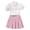X6 White, variant on Gbsyewxs Girls Outfits 2 Piece Crew Neck Short Sleeve Cartoon Print Tops And Floral Print Skirts Set Casual Summer Girls Clothes Set White Size 9-10 Years