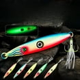 thumbnail image 3 of 3PC BIQIANWO Fishing Lures Iron Plate Sea Fishing Boat Swordfish Full Night Glow Ribbonfish High Quality Attracting Light Squid baits, 3 of 9