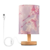 Beautiful Flamingos Table Lamp for Desk Nightstand Lamp with USB Modern Gifts for Bedroom Living Room Kids Room