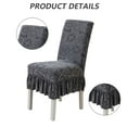 thumbnail image 4 of 2Pcs Waterproof Chair Covers, Stretch Jacquard Dining Chair Slipcovers Removable Chair Protectors Cover for Kitchen, Hotel, Restaurant-Metallic grey, 4 of 5
