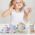 thumbnail image 2 of KOYPTL Simulated Tea Set Toy for Toddlers Boys Girls 2-4-6-8 Years Old,Mini Wooden Afternoons Tea Toys with Accessories for Soothing Playing Indoor,Gift for Christmas Birthday Education Pretend Play, 2 of 6