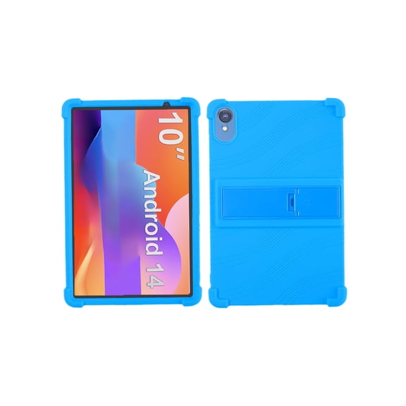 Silicone Case for FITIFUN 10 inch, Soft Flexible Shockproof Protective Tablet Cover, Anti-Scratch & Lightweight Slim Design-Sky Blue