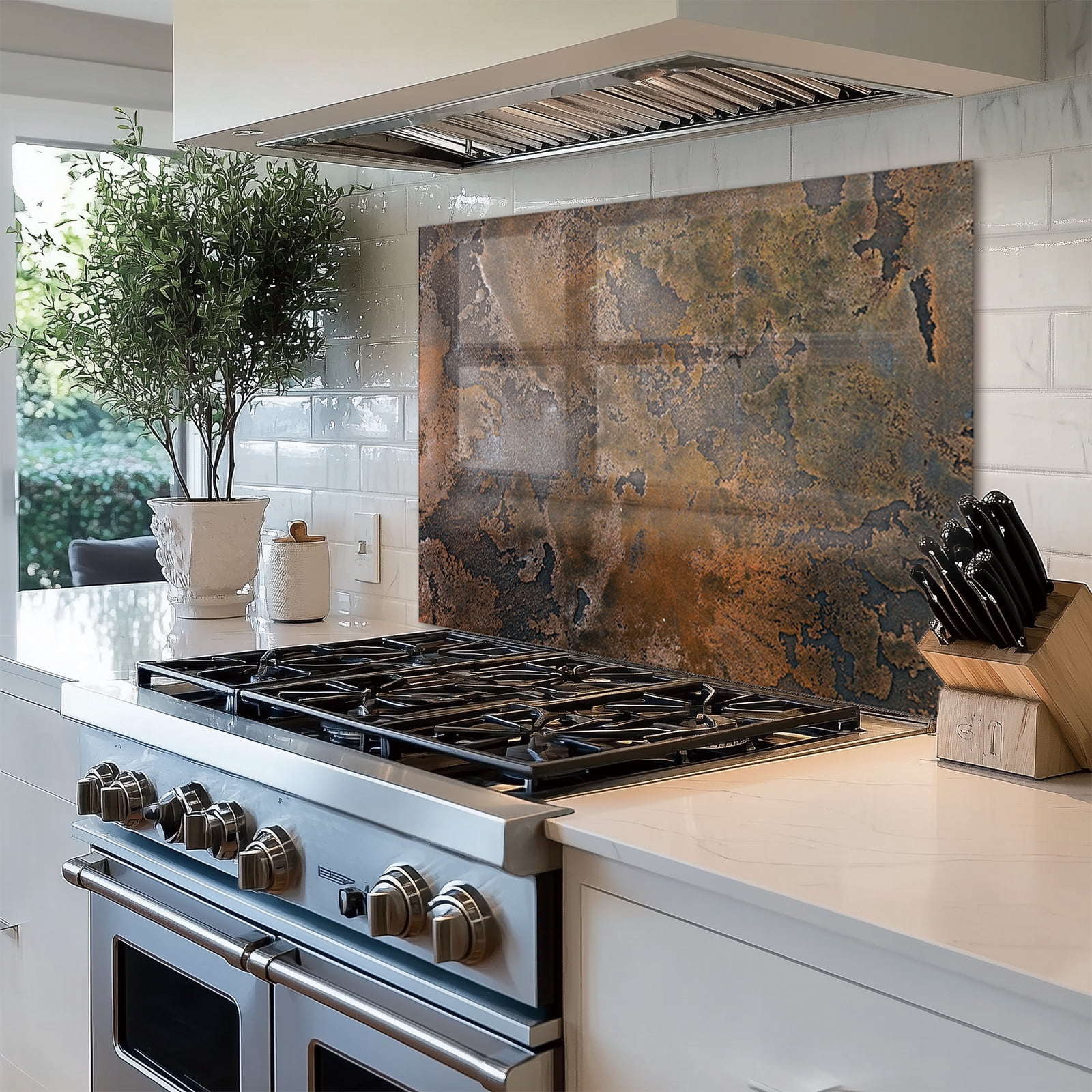 Mottled Wall Tempered Glass Backsplash For Kitchen Behind Stove,Stove Back Top Cover,Easy to Clean Glass Splashback, Sink Cover Splash Guard,Home Kitchen Wall Decor