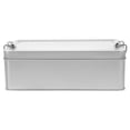 thumbnail image 1 of Caja de hojalata plateada en blanco, caja multiusos para guardar dulces, golosinas para fiestas, caja vintage para refrigerios, 1 of 7