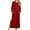 Red, variant on Nightgowns For Women Clearance Trendy Solid Long Sleeve V Neck Pocket Side Slit Sleepwear Long Dress Black XXL
