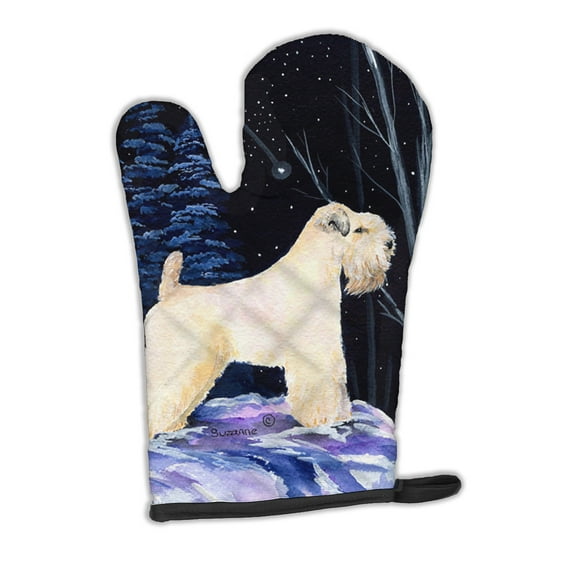 Starry Night Wheaten Terrier Soft Coated Oven Mitt
