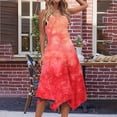 thumbnail image 4 of LNGOOR Robe d'Été Décontractée pour Femmes Sans Manches, Ourlet en Pointe, Robe Midi Fluide à Bretelles, Robe de Plage pour les Vacances, 4 of 5