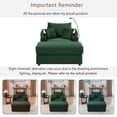 thumbnail image 6 of 41.7" Modern Style Single Sofa Sofa Couch with Storage Space, A Movable Ottoman, Two USB Ports, Two Cup Holders, A Phone Holder for Living Room (Green), 6 of 12