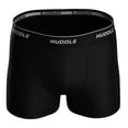 thumbnail image 4 of HUDDLE Calzoncillos Boxer para Hombre, pack de 3 – Mezcla de algodón, cintura con logo, color liso Negro L (Large), 4 of 7