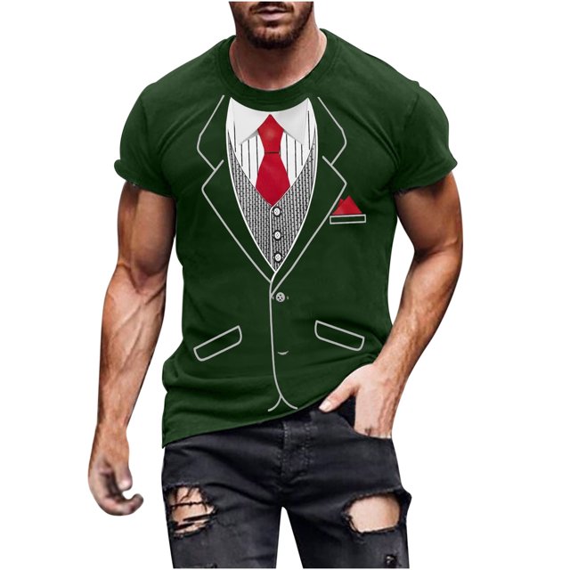 Into the Am Chemises Hommes Nouvelle Mode Décontractée T-Shirt Imprimé Sport T-Shirt Manches Col Rond Blouses & Chemises T-Shirts pour Hommes Mode Into the Am T-Shirts pour Hommes Créez Vos Propres T-Shirts