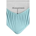 thumbnail image 4 of King Size Aqua Blue Plain Adult Fitted Sheet 100% Cotton 1-Piece by Rosyn Home, 4 of 5