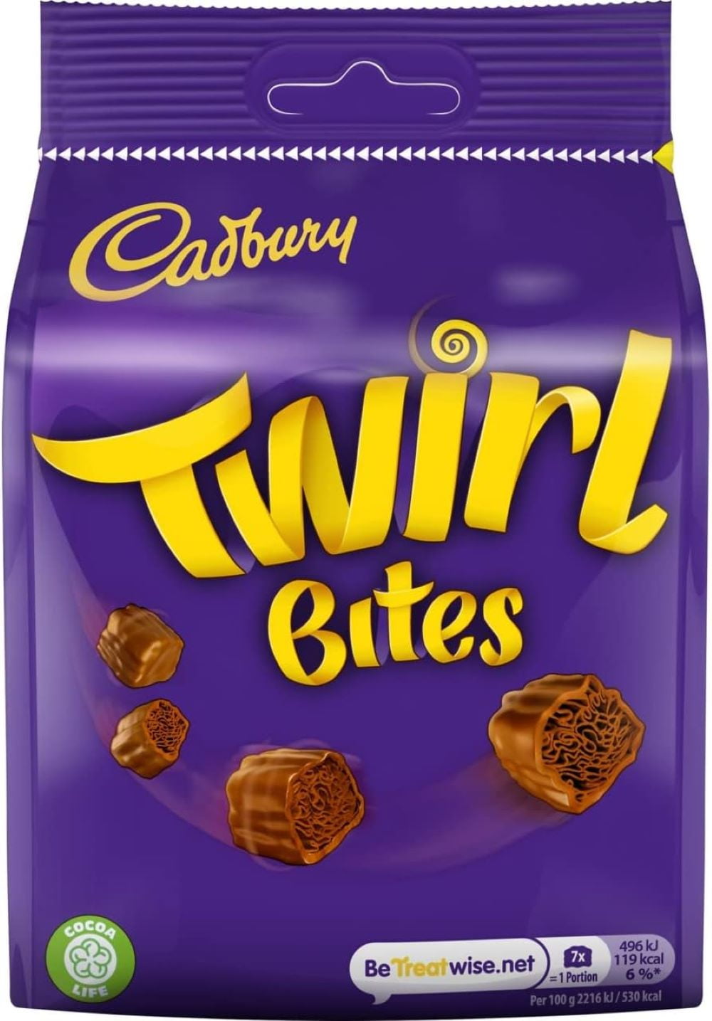 Cadbury Twirl Bites Chocolate 10 x 109g Bags (Bulk Buy