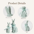 thumbnail image 5 of Rattan Effect Resin Bunny Figurines Set of 2 — Easter Table Decor, Spring Farmhouse Centerpiece Statues for Home, Indoor Easter Bunny Decorations & Gift(Green), 5 of 7
