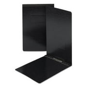 Smead End Opening Pressboard Report Cover, Prong Fastener, Black , Each