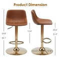 thumbnail image 7 of STARY Adjustable Bar Stools Set of 2, Modern Swivel Bar Stools, Bar Height Stools with Back Support, Pu Leather Bar Stool for Kitchen Island Counter, 7 of 7